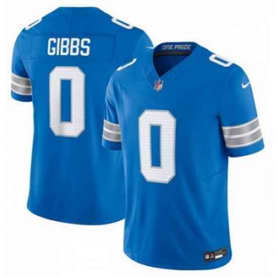 Youth Detroit Lions 0 Jahmyr Gibbs Blue 2024 F U S E 2nd Alternate Vapor Limited Stitched Jersey
