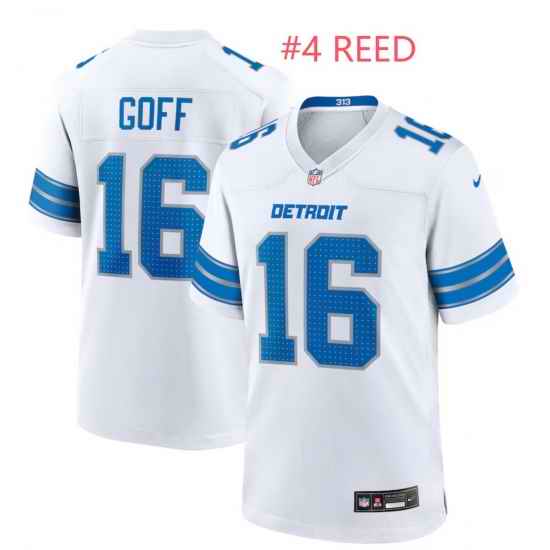 Men Nike D.J. Reed White Detroit Lions Team F U S E Stitched Jersey