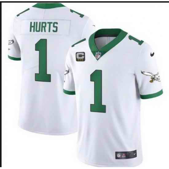Youth Philadelphia Eagles 1 Jalen Hurts White Vapor Untouchable Limited Stitched Football Jersey