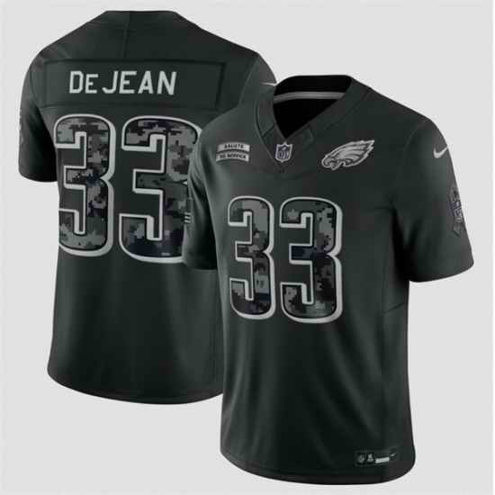 Men Philadelphia Eagles 33 Cooper DeJean Black F U S E 2026 Salute to Service Limited Stitched Football Jersey