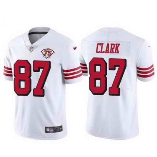 Men San Francisco 49ers Dewight Clark #87 White 2025 F U S E Vapor Untouchable Limited Stitched Football Jersey
