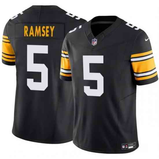 Men Pittsburgh Steelers 5 Jalen Ramsey Black 2025 F U S E  Alternate Vapor Untouchable Limited Stitched Jersey