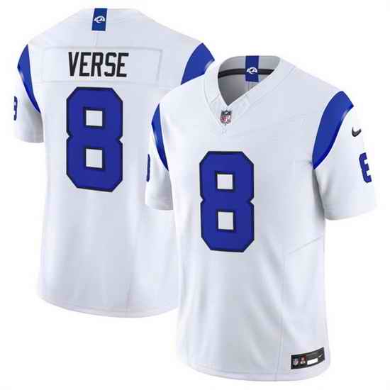 Men Los Angeles Rams  8 Jared Verse White Fearsome 2026 F U S E  Vapor Limited Stitched Football Jersey