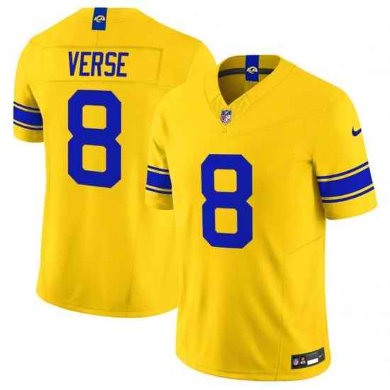 Men's Los Angeles Rams #8 Jared Verse Yellow 2026 F.U.S.E. Vapor Limited Football Stitched Jersey