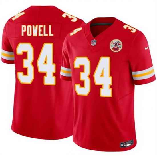 Men Kansas City Chiefs  34 ShunDerrick Powell Red 2026 F U S E  Vapor Untouchable Limited Stitched Football Jersey