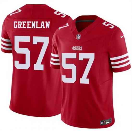 Men San Francisco 49ers  57 Dre Greenlaw Red 2026 F U S E  Vapor Untouchable Limited Stitched Football Jersey