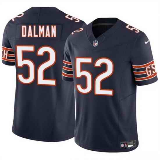 Men Chicago Bears 52 Drew Dalman Navy 2025 F U S E  Vapor Stitched Football Jersey