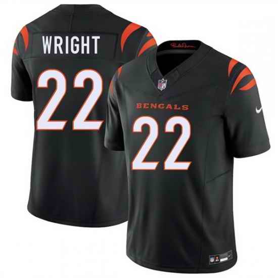Men Cincinnati Bengals  22 Ceyair Wright Black 2026 Draft F U S E  Vapor Untouchable Limited Stitched Football Jersey