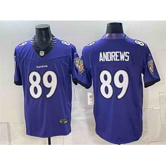 Men Baltimore Ravens 89 Mark Andrews Purple 2026 F U S E Vapor Stitched Limited Football Jersey