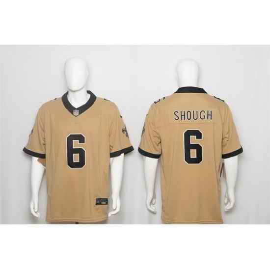 Men New Orleans Saints 6 Tyler Shough Gold F U S E Alternate Vapor Limited Stitched Football Jersey