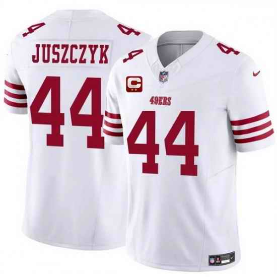 Men San Francisco 49ers 44 Kyle Juszczyk White 2025 F U S E  With 2 Star C Patch Vapor Untouchable Limited Stitched Football Jersey