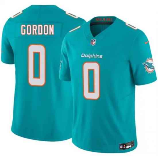 Men Miami Dolphins  0 Ollie Gordon Aqua 2026 F U S E  Vapor Limited Stitched Football Jersey