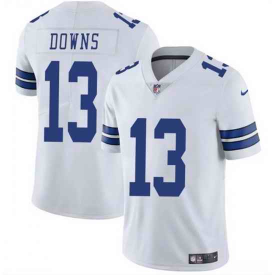 Men Dallas Cowboys  13 Caleb Downs White 2026 Draft Vapor Untouchable Limited Stitched Football Jerseys