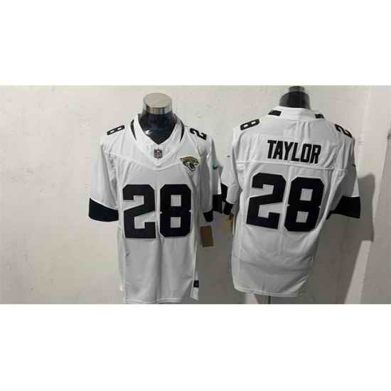 Men Jacksonville Jaguars 28 Fred Taylor White 2026 F U S E Vapor Untouchable Limited Stitched Jersey