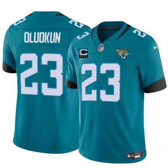 Men Jacksonville Jaguars 23 Foye Oluokun Teal 2025 F U S E  With 4 Star C Patch Vapor Untouchable Limited Stitched Jersey