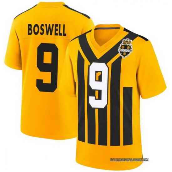 Men Pittsburgh Steelers Chris Boswell #9 Gold 1933 F U S E Throwback Alternate Football Stitched Football Jersey