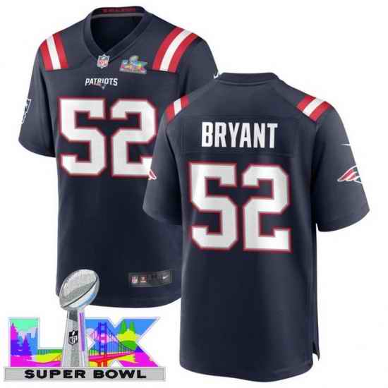 Men Women youth New England Patriots #52 Marcus Bryant 2025 2026 Super Bowl LX F U S E Stitched NFL Jersey Blue