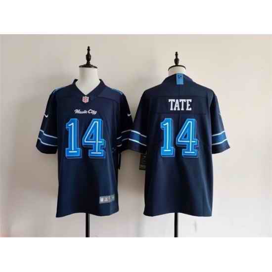 Men Tennessee Titans 14 Carnell Tate Navy 2026 Music City Rivalries Collection Limited Stitched Football Jersey