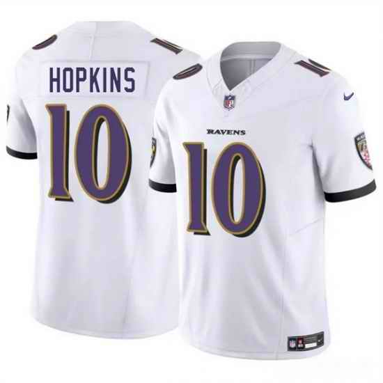 Youth Baltimore Ravens 10 DeAndre Hopkins White 2025 F U S E Vapor Limited Football Jersey