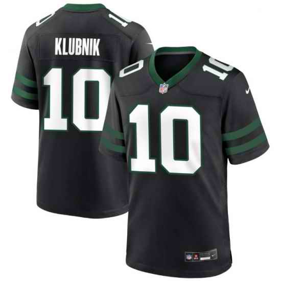 Mens New York Jets 10 Cade Klubnik Black 2026 Draft F U S E Vapor Untouchable Limited Stitched Jersey