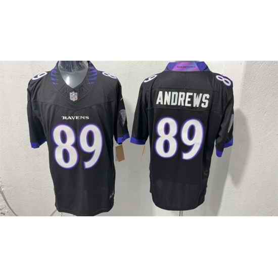 Men Baltimore Ravens 89 Mark Andrews Black 2026 F U S E Vapor Stitched Limited Football Jersey