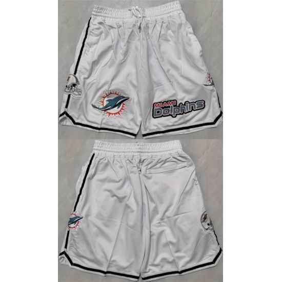 Men Maimi Dolphins White Shorts