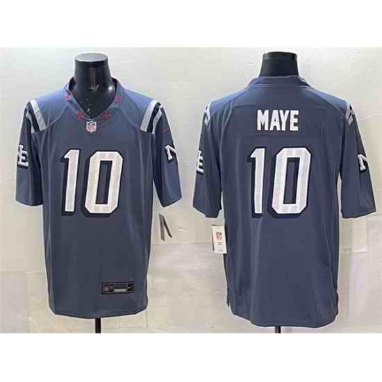 Men New England Patriots 10 Drake Maye 2025  u201CRivalries u201D Stitched Football Jersey