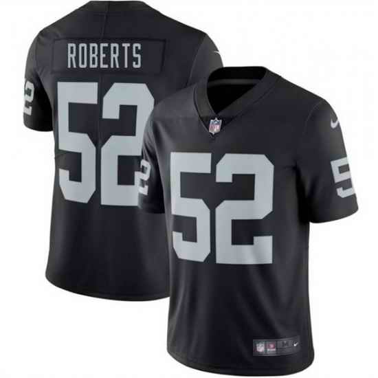 Men Las Vegas Raiders 52 Elandon Roberts Black 2025 Vapor Stitched Football Jersey