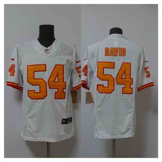 Men Tampa Bay Buccaneers 54 Lavonte David White 2025 F U S E  Vapor Limited Stitched Jersey