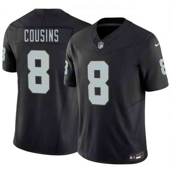 Men Las Vegas Raiders  8 Kirk Cousins Black 2026 F U S E  Vapor Untouchable Limited Stitched Football Jersey