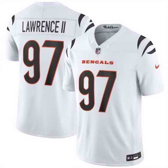 Men Cincinnati Bengals 97 Dexter Lawrence II White 2026 F U S E Vapor Untouchable Limited Stitched Football Jersey