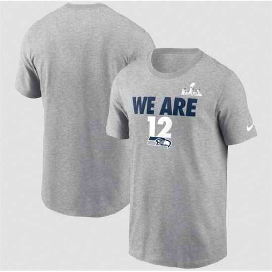 Men Seattle Seahawks Heather Gray 2025 Super Bowl LX Fast As Fast Gets T Shirt