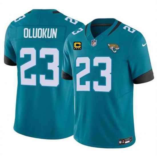 Men Jacksonville Jaguars Foyesade Oluokun Teal 2026 F U S E 4 Star C Patch Vapor Limited Stitched Football Jersey