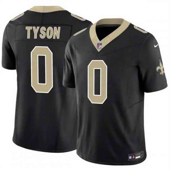 Men New Orleans Saints  0 Jordyn Tyson Black 2026 F U S E Vapor Limited Stitched Football Jersey