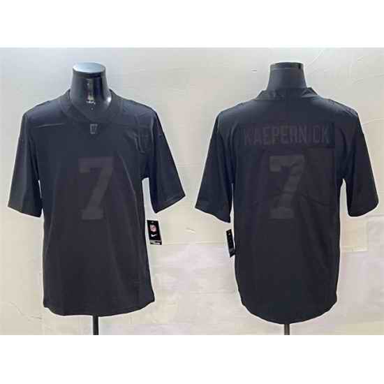 Men Las Vegas Raiders  7 Colin Kaepernick Black Vapor Limited Stitched Football Jersey