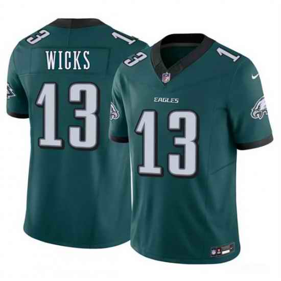 Men Philadelphia Eagles  13 Dontayvion Wicks Green 2026 F U S E  Vapor Untouchable Limited Stitched Football Jersey