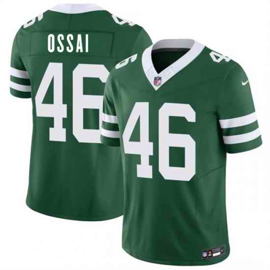 Men New York Jets  46 Joseph Ossai Green 2026 F U S E  Vapor Untouchable Limited Stitched Jersey