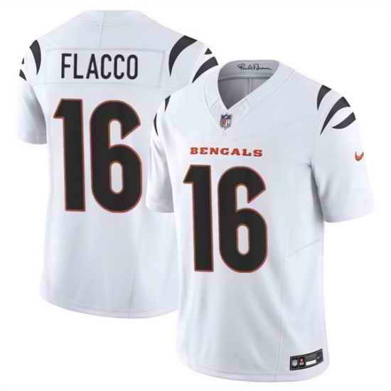 Men Cincinnati Bengals 16 Joe Flacco White 2025 F U S E  Vapor Untouchable Limited Stitched Football Jersey