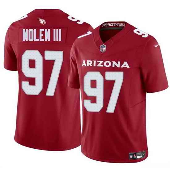 Men Arizona Cardinals 97 Walter Nolen III Red 2025 Draft F U S E  Vapor Untouchable Limited Stitched Jersey