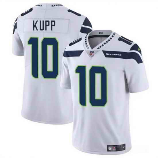 Men Seattle Seahawks 10 Cooper Kupp White 2025 Vapor Limited Stitched Football Jersey