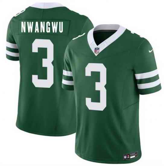 Men New York Jets  3 Kene Nwangwu Green 2026 F U S E  Vapor Untouchable Limited Stitched Jersey