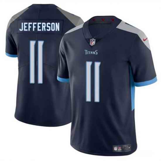 Men Tennessee Titans 11 Van Jefferson Navy 2025 Vapor Untouchable Stitched Jersey