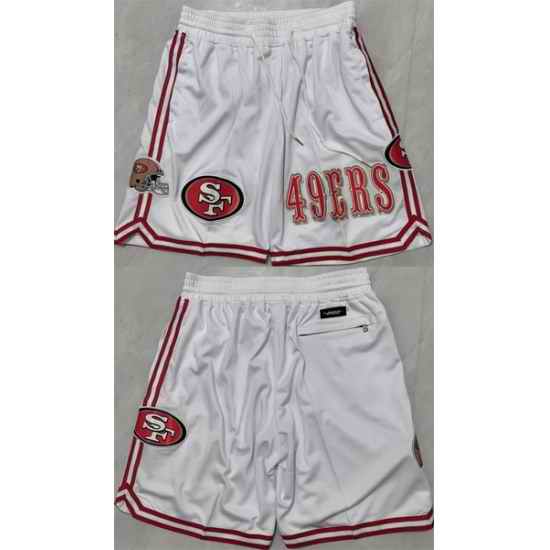 Men San Francisco 49ers White Shorts