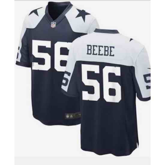 Men Dallas Cowboys Cooper Beebe #56 Blue Thanksgiven Stitched NFL Jersey
