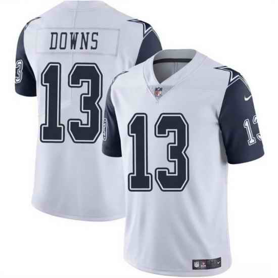 Men Dallas Cowboys  13 Caleb Downs White 2026 Draft Vapor Untouchable Limited Stitched Football Jersey
