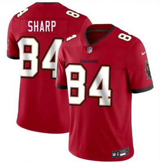 Men Tampa Bay Buccaneers  84 Bauer Sharp Red 2026 Draft Vapor Limited Stitched Jersey