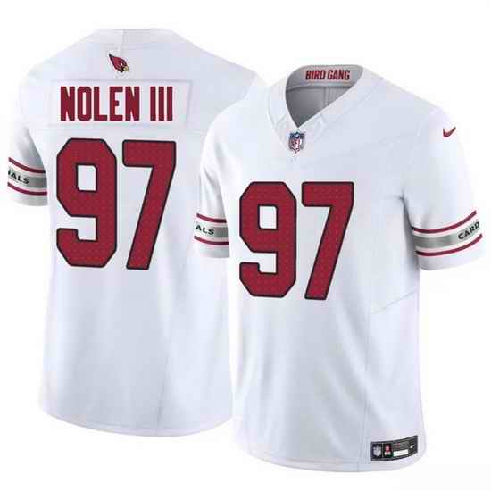 Men Arizona Cardinals 97 Walter Nolen III White 2025 Draft F U S E  Vapor Untouchable Limited Stitched Jersey