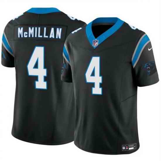 Youth Carolina Panthers 4 Tetairoa McMillan Black 2025 Draft F U S E  Vapor Limited Stitched Football Jersey