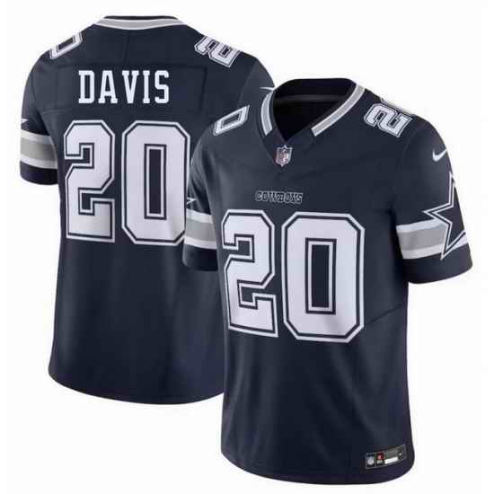 Men Dallas Cowboys  20 Malik Davis Navy 2026 F U S E Vapor Untouchable Limited Stitched Football Jersey