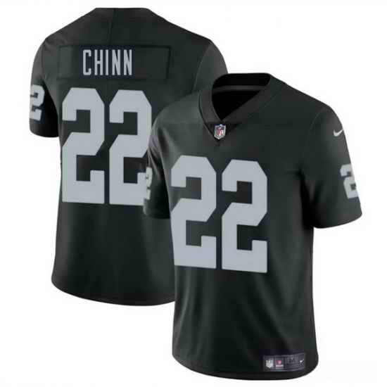 Men Las Vegas Raiders 22 Jeremy Chinn Black 2025 Vapor Stitched Football Jersey